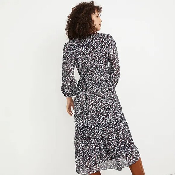 Madewell Tie-Waist Midi Dress in Harvest Vine (size M) - Picture 14 of 14